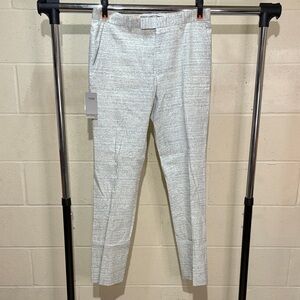 🔥 NEW w/ tags Topman Linen cotton texture skinny suit pants blue green hue 32